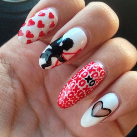 Cupid Nail Art, Cupid Nails Designs, Cupid Nails, Valentines Nail Art Designs, Cupid Tattoo, Valentines Nail, Heart Pumping, Nail Acrylic, Valentine Nail Art