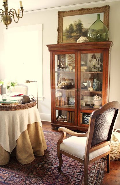 for the love of a house: the reading room Room Details, Glass Cabinet Doors, Master Closet, Cabinet Decor, Reading Room, Cheap Decor, Hutch, China Cabinet, Home Decor Inspiration