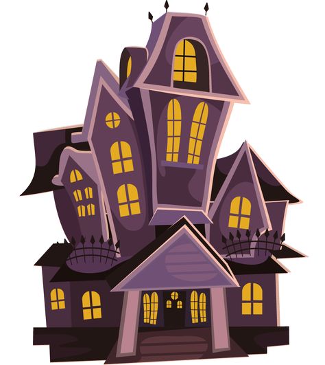 Festa Hotel Transylvania, Haunted House Clipart, Castle Cartoon, Scary Haunted House, Halloween Crafts Preschool, Casa Halloween, House Cartoon, Creepy Houses, House Clipart