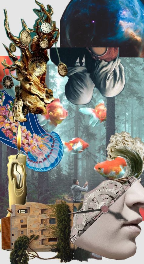 Surrealism dreamy moodboard #Surrealism #art #dreamy #dream Surrealism Art, Surrealism Painting, Surreal Art, Mixed Media Art, Art History, Mood Boards, Surrealism, Mood Board, History