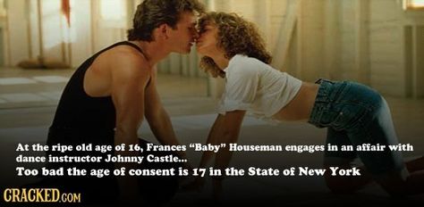 25 Movie Heroes You Didn't Know Were Breaking the Law Hazel Grace Lancaster, Dirty Dancing Movie, Augustus Waters, Jennifer Grey, Joe Cocker, Patrick Swayze, Film Disney, Dancing Aesthetic, Love Actually