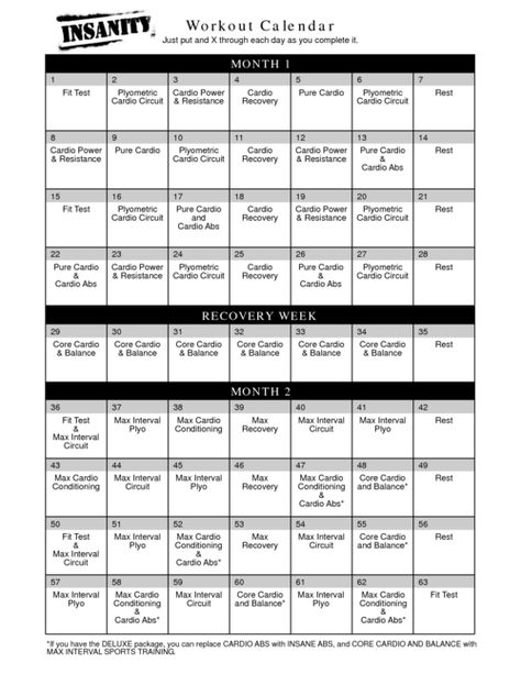 fitspiration: “ acciohealthylifestyle: “ • Plyometric Cardio Circuit • Cardio Power & Resistance • Cardio Recovery • Pure Cardio • Cardio Abs • Core Cardio & Balance • Max Interval Circuit • Max... Insanity Calendar, Insanity Workout Schedule, Insanity Workout Calendar, Planning Sport, Cardio Circuit, Cardio Abs, Shaun T, Insanity Workout, Workout Calendar