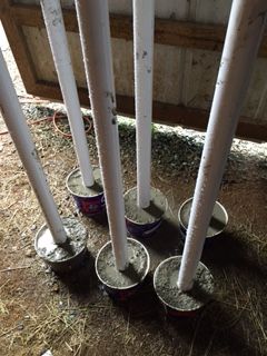 Diy Poles For Horses, Horse Obstacle Course Ideas, Jump Standards, Horse Obstacles, Diy Horse Barn, Pole Bending, Horse Jumps, Horse Arena, Horse Barn Plans