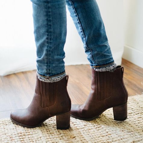 Warm ankles are where its at Talking about three wayshellip Shoes With Socks Outfit, Ankle Boots With Socks, Boots With Socks, Socks And Jeans, Ankle Boots With Jeans, How To Wear Ankle Boots, Boots Outfit Ankle, Womens Black Booties, How To Wear Leggings