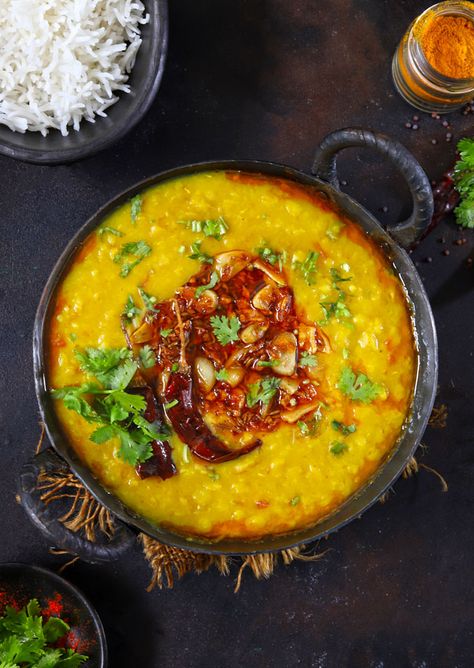 Arhar Dal Recipe (Toor Dal) - Fun FOOD Frolic Indian Lentil Curry, Dal Tadka Recipe, Cooking Healthy Dinner, Tadka Recipe, Indian Dal, Indian Lentils, Dal Tadka, Dal Fry, Toor Dal