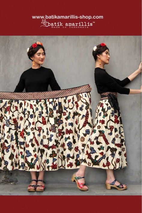 Maxi Skirt Tutorial, Batik Dress Modern, Boho Ideas, Projek Menjahit, Batik Skirt, Diy Vetement, Batik Fashion, Kleidung Diy, Batik Dress