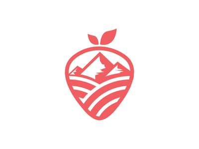 Strawberry Strawberry Logo Design, Strawberry Logo, Personal Identity Design, Fruit Logo Design, Forest Logo, Trendy Logo Design, Farm Logo Design, Fruit Logo, Fruit Packaging