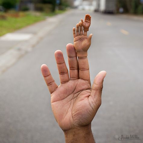 Finger Hands are creepy finger puppets shaped like tiny human hands created by the fine folks at Archie McPhee. They have expanded on that idea and dropped a new line of even smaller Finger Hands for Finger Hands, which will also work for action figures. The sets of 10 dark and light skin tone Finger Hands for Finger Hands are available to purchase from Archie McPhee. Cardboard Tree, Finger Hands, Shapes Images, Human Hand, Latest Wallpapers, Finger Puppets, Tiny Humans, Picture Collection, Light Skin