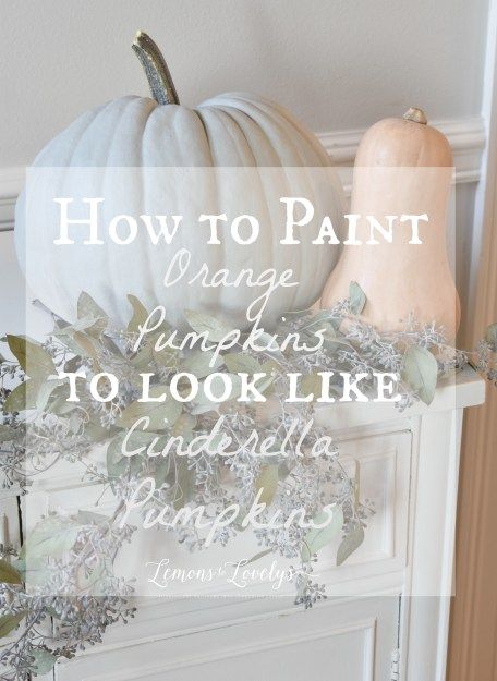 Pumpkin decorating is a fun alternative to carving pumpkins.  Read on to see how to paint orange pumpkins to look like Cinderella pumpkins.  #stacked #blue #decorated #white #DIY #Diseny #growing #painted #fall #heirloom Fall Window Boxes, Fall Patio, Blue Green Paints, Canvas Drop Cloths, Cinderella Pumpkin, Painted Pumpkin, Drop Cloth Curtains, Fusion Mineral Paint, Drop Cloth