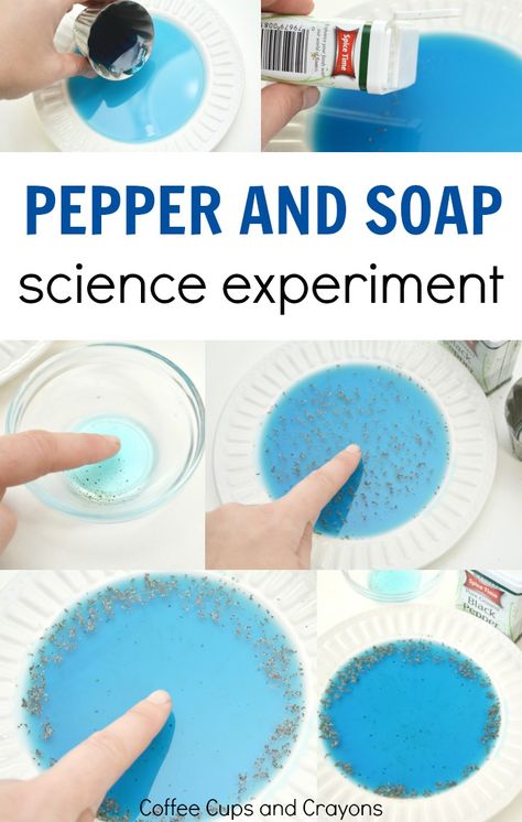 Pepper And Soap Experiment, Soap Experiment, Vetenskapliga Experiment, Experiments For Preschoolers, Science Experience, Science Experiment For Kids, Science For Toddlers, Experiment For Kids, Science Week