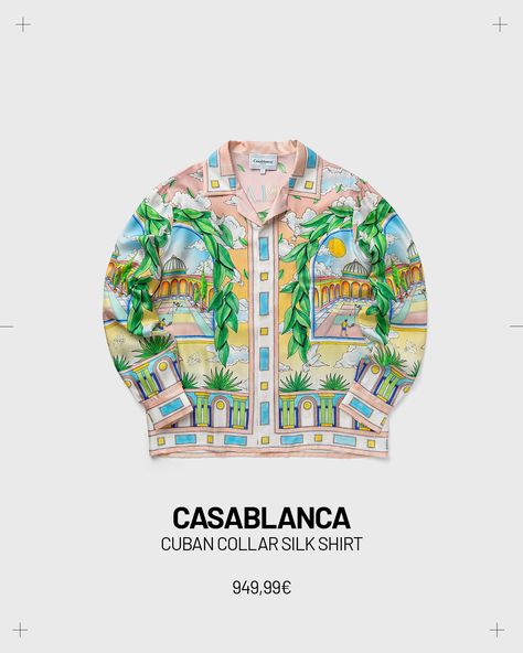 Swipe for the latest silk shirts by Casablanca and pick your favorites on www.bstn.com! #bstnstore #casablanca Silk Shirts, Silk Shirt, Casablanca, Silk