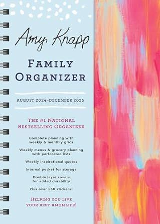 2025 Amy Knapp's Family Organizer: 17-Month Weekly Planner for Mom (Includes Stickers, Thru December 2025) (Amy Knapp's Plan Your Life Calendars) Weekly Inspirational Quotes, Life Organizer, Life Calendar, Activity Calendar, Grocery Planning, Plan Your Life, Calendar Organization, Family Planner, Writing Space