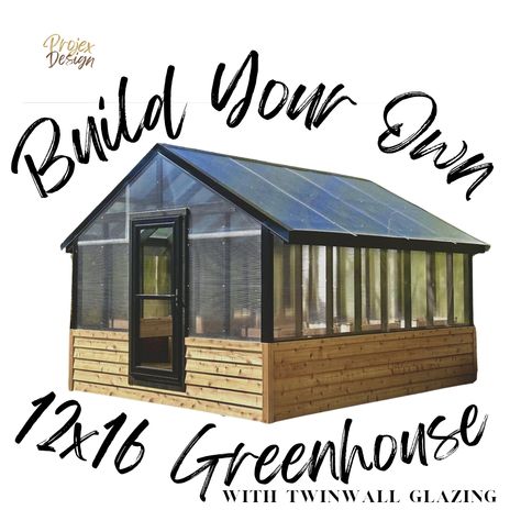 12' x 16' Greenhouse with Twinwall Glazing by ProjexDesign on Etsy Greenhouse Floor Plans, Wood Greenhouse Plans, Greenhouse Layout, Pallet Greenhouse, Greenhouse Shed Combo, Rustic Greenhouses, Beautiful Greenhouse, Garage Construction, Garden Sanctuary