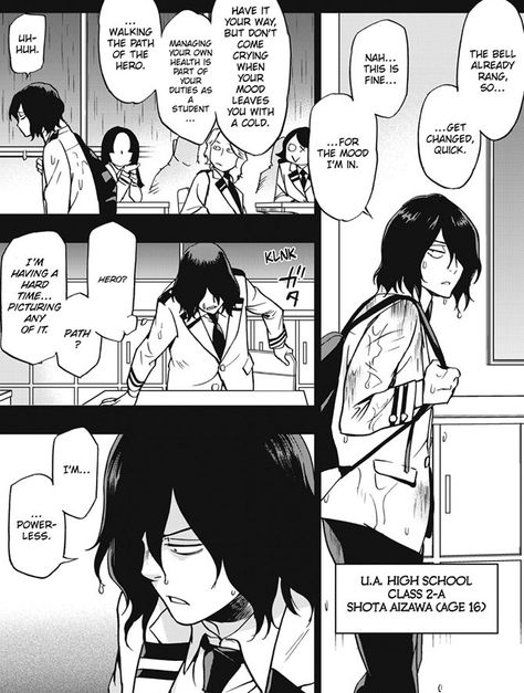 Young Aizawa, Mha Vigilantes, Rooftop Squad, Aizawa Manga, One Piece Fairy Tail, Manga Rock, My Hero Academia Eraserhead, Shota Aizawa, Attack On Titan Series