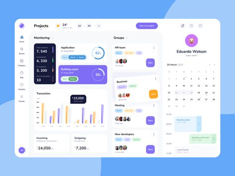 Dashboard Design Mobile, Minimal Dashboard Design, Productivity Dashboard Design, Modern Dashboard Ui Design, Task Management Dashboard, Admin Dashboard, Dashboard Interface, Web Dashboard, Desktop Design