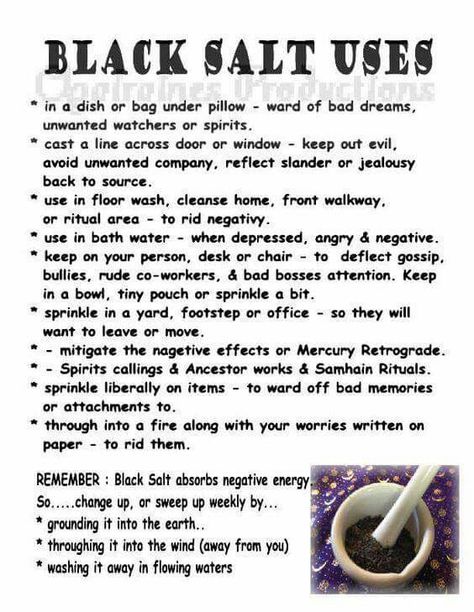 Black Salt Uses, Hoodoo Magic, Hoodoo Spells, Witchcraft Magic, Black Salt, Magick Spells, Wiccan Witch, Eclectic Witch, Witchcraft For Beginners