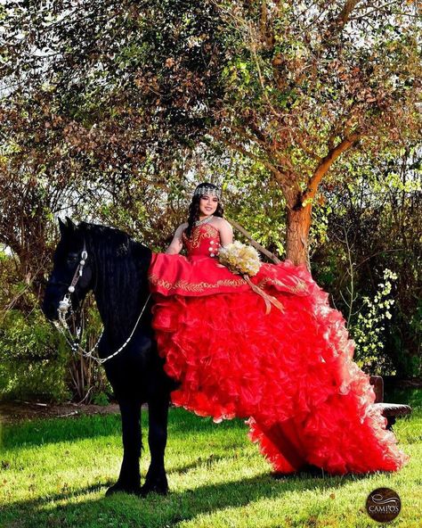 Quinceañera Photoshoot Ideas With Horses, Quince Entrance With Horse, Horse Quinceanera Pictures, Quince Photoshoot Ideas With Horse, Quince Horse Photoshoot, Rancho Quinceanera Theme, Vaquera Quinceanera Ideas, Mexico Outfit Ideas, 15 Photoshoot