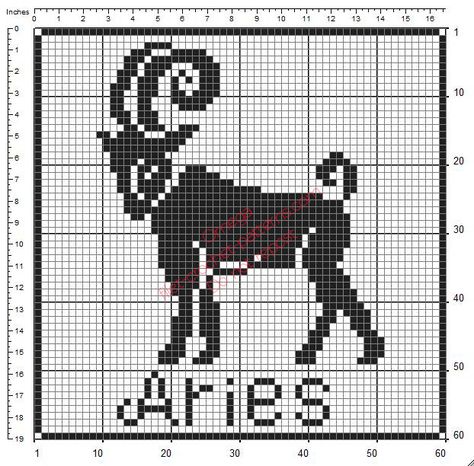 Aries Zodiac Sign free crochet filet pattern frame ideal - free filet crochet patterns download Crochet Filet Pattern, Crochet Zodiac, Aries Zodiac Sign, Beaded Flowers Patterns, Crochet Filet, Graph Crochet, Filet Crochet Charts, Fair Isle Knitting Patterns, Sampler Quilts