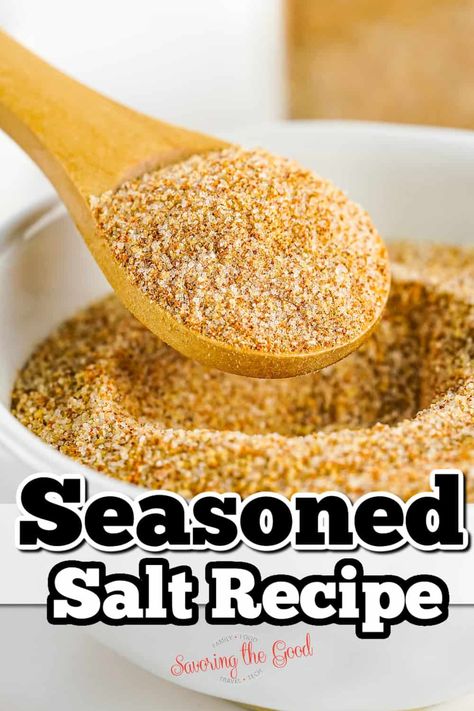 Homemade Season Salt, Season Salt Recipe, Lawrys Seasoning Salt Recipe, Seasoned Salt Recipe, Homemade Seasoned Salt, Homemade Meat Rub, Seasoning Salt Recipe, Diy Seasonings, Season Salt