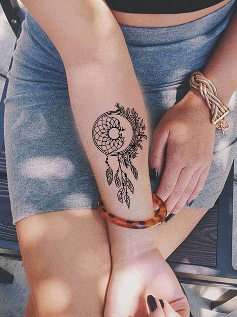 Tattoos Black, Marquesan Tattoos, Dream Catcher Tattoo, Black Henna, Best Sleeve Tattoos, Feather Tattoos, Pattern Tattoo, Trendy Tattoos, Foot Tattoos