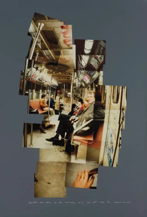 Hockney Collage, David Hockney Collage, David Hockney Joiners, David Hockney Photography, David Hockney Prints, Ny Subway, Collage Work, Photo Collages, David Hockney