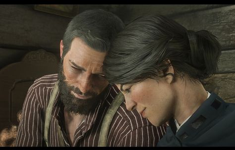 John & Abigail #rdr2 Rdr2 John Marston, John And Abigail, Abigail Marston, Abigail Roberts, Old Man Cowboy, Intertwined Souls, Sit Next To Me, I Love Cowboys, Red Dead Redemption 3