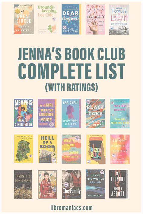 jenna's book club complete list with ratings Read With Jenna Book Club, Jenna Bush Hager Book Club, Book Club List, Book Club Recommendations, 2023 Books, Books To Read Before You Die, Jenna Bush Hager, Jenna Bush, Book Bucket