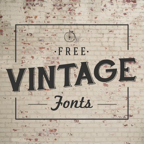 Something about vintage typography conveys a message of authenticity and quality. Take your designs back in time with this collection of free vintage fonts. Free Vintage Fonts, Font Love, Vintage Logos, Vintage Font, Design Brochure, Cricut Fonts, Vintage Typography, Retro Font, Vintage Fonts