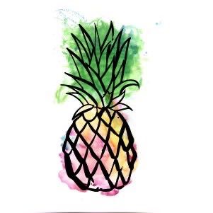 Hawaiian Doodles, Pinapple Tattoos, Niece Tattoo, Simple Tats, Pineapple Tattoo, Watercolor Pineapple, Wicked Tattoos, Baby Tattoos, Skin Art