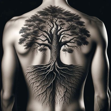 Trippy Tree Tattoo, Life Tree Tattoo Design, Irezumi Back Tattoo, Back Tree Tattoo, Cover Up Tattoos For Women Shoulder, Tree Arm Tattoo, Tree Of Life Tattoo Men, Unique Tattoo Ideas For Men, Bonsai Tattoo