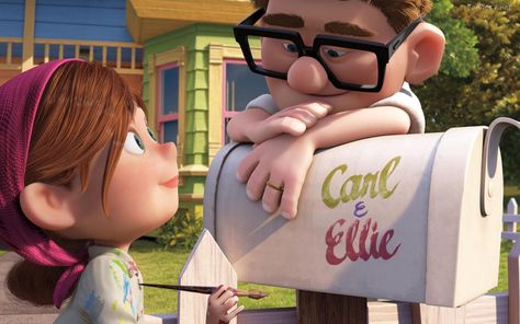 Up Carl Y Ellie, Disney Love Stories, Couple Disney, Disney Amor, Up 2009, Stephanie Meyers, Twilight Memes, Disney Up, Best Love Stories