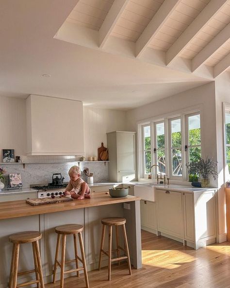 Luka McCabe on Instagram: "Passionfruit thief in the morning sun" California Chic, Bungalow Kitchen, California Bungalow, Interiors Dream, Pantry Design, March 3, Morning Sun, Cottage Kitchen, House Inspo