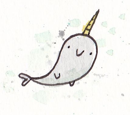 Narwhal! Narwhal Drawing, Narwhal Tattoo, Deep Drawing, Cute Narwhal, Children's Illustration, Narwhal, Night Art, Kawaii Drawings, Childrens Illustrations