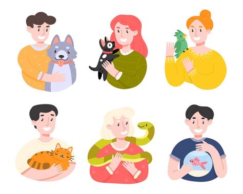 Smiling People, Rescue Team, Healthy Pets, Happy Animals, Cat Rescue, Mobile Apps, Cartoon Style, The Happy, Pet Owners