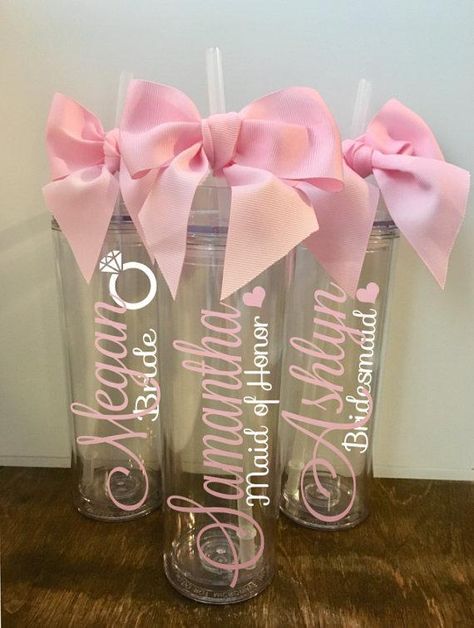 Bridesmaid Tumblers, Bridal Shower Favors Diy, Bridal Party Tumblers, Bridesmaid Cups, Bride Tumbler, Bachelorette Tumblers, Wedding Tumblers, Bridesmaid Tumbler, Gifts Bridesmaid