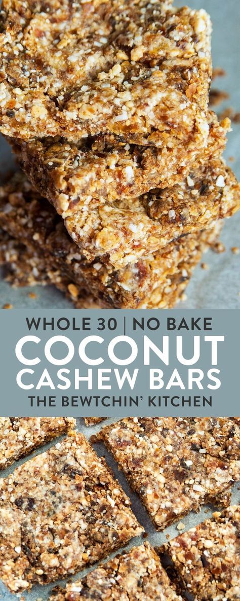 Vegetable Chips Recipe, Cashew Bars, Whole 30 Snacks, Paleo Snacks, Recipe 30, Paleo Dessert, Copycat Recipe, Whole 30 Recipes, Whole 30