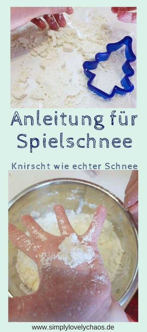 DIY für Kinder. Für die Einfache Anleitung für Schnee zum selber machen. Spielbar auch in der Wohnung. Schmilzt nicht und knirscht wie echter Schnee. Der Spielschnee macht Kinder Spaß. Kinder im Zuhause beschäftigen. Spielidee bei schlechtem Wetter. Make Snow, Winter Diy Crafts, Winter Drawings, Winter Kindergarten, Fleurs Diy, Diy Christmas Decorations, Winter Crafts For Kids, How To Make Snow, Diy Bar