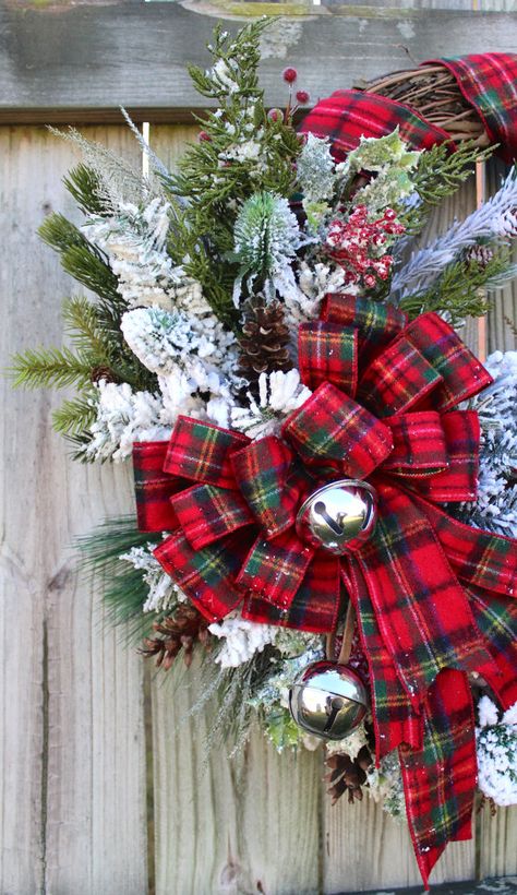 Scottish Celtic Christmas Wreath Rustic by IrishGirlsWreaths Irish Christmas Decorations, Cabin Wreath, Woodland Wreath, Celtic Christmas, Woodland Christmas Tree, Scottish Celtic, Winter Wreath Diy, Irish Christmas, Xmas Theme