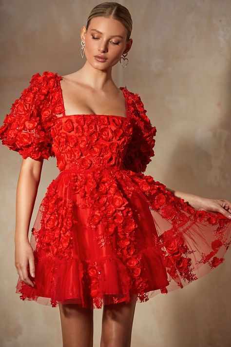 Red Wedding Guest Dresses, Summer Wedding Guest Dresses, Tulle Neckline, Mini Homecoming Dresses, Wedding Dress Guide, Summer Wedding Guest, Red Homecoming Dresses, Summer Wedding Guests, Red Evening Dress