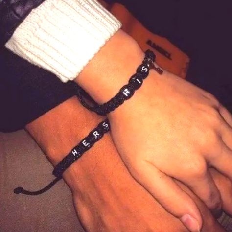 His/Hers Bracelets #Jewerly #Romantic #Lovers #Gifts #Bracelets Bf And Gf Bracelets Diy, Bf And Gf Bracelets, Gifts Bracelets, Bf And Gf, Romantic Lovers, Matching Couple Bracelets, Bracelets Patterns, Diy Bracelets Patterns, Bracelets Diy