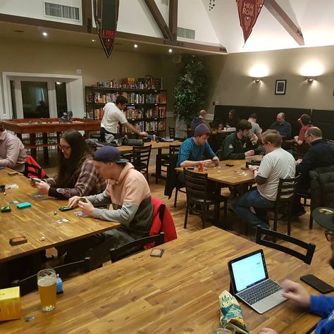 Critical Hit Gaming Lounge on Instagram: “Come join us tonight for some Standard format Magic the Gathering! #boardgames #boardgamecafe #mtgstandard #showdownpacks #mtg…” Dnd Room, Board Game Cafe, Gaming Lounge, Game Cafe, Gathering Room, Gaming Decor, Interesting Ideas, Card Shop, Game Store