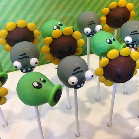 Behind as usual :) but here are some cake pops from May. Remember to get updates on my work by following on Facebook and Instagram! (links over here ——>)   Stomper and Oakland A… Zombie Birthday Party Decorations, Zombies Cake, Plants Vs Zombies Cake, Plants Vs Zombies Birthday Party, Zombie Cake, Zombie Birthday Parties, Pig Birthday Cakes, Zombie Birthday, Plant Zombie