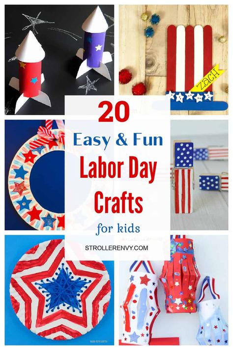 Labor Day Classroom Activities, Labor Day Lessons For Kids, Labor Day Crafts For Kids Toddlers, Labor Day School Activities, Labor Day Homeschool Lesson, Labor Day Theme Preschool, Labor Day Kids Activities, Labor Day Art For Toddlers, Labor Day Homeschool Activities