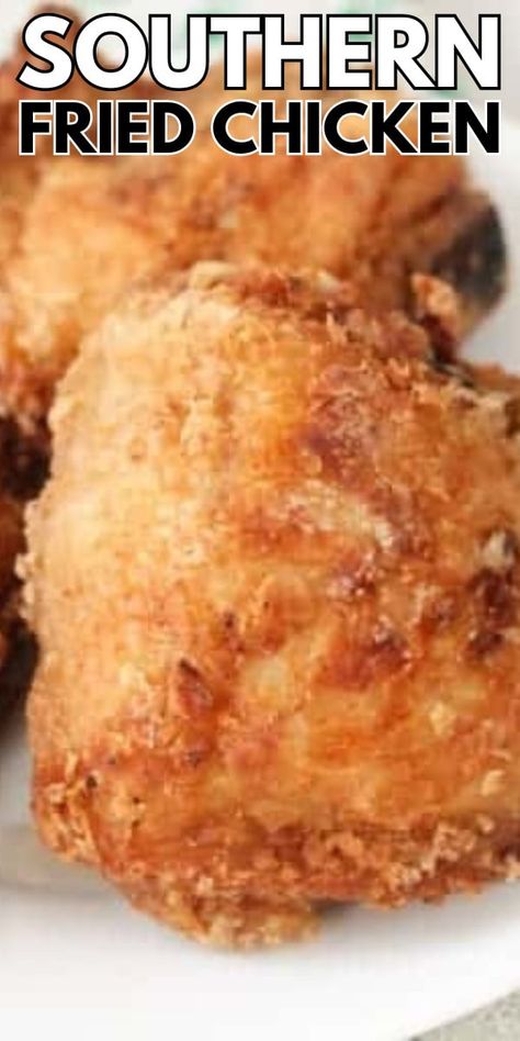 Southern Fried Chicken without Buttermilk - Sims Home Kitchen Easy Fried Chicken Recipe Without Buttermilk, Mashed Potatoes Fries, Fried Chicken Without Buttermilk, Fried Chicken Recipe Without Buttermilk, Sims Home, Potatoes Fries, Easy Fried Chicken, Homemade Fried Chicken, Delicious Chicken Breast Recipes