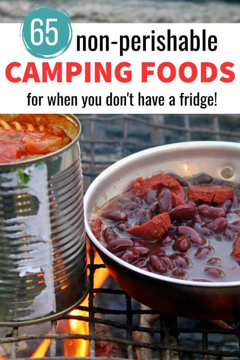 Are you looking for non-perishable camping foods for camping or road trips? If you're a camping or road trip enthusiast, then you know that food is one of the most important elements of any successful trip! But, what do you do when you don't have a refrigerator to store your food? That's when you need this list of camping and road trip food ideas that don't need refrigeration! Non refrigerated road trip meal ideas. Camping meals no fridge. No cooler camping meal ideas. Camping No Fridge Meals, Camping Meals No Fridge, Non Refrigerated Meals Camping, No Refrigerator Meals, Non Perishable Camping Meals, No Refrigerator Camping Meals, No Refrigeration Camping Meals, No Cooler Camping Meals, Camping Food No Refrigeration