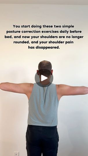 Fix Rounded Shoulders, Posture Stretches, Upright Posture, Posture Correction Exercises, Daily Exercises, Rounded Shoulders, Wall Workout, Posture Exercises, Balance Exercises