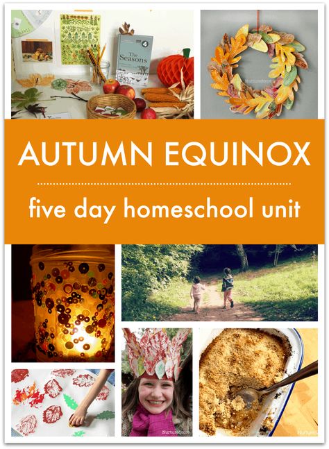 Autumn Equinox homeschool unit with free printables - seasons lesson plan, learning about the equinox, how to celebrate the equinox with children Autumnal Equinox Celebration, Equinox Day, Fall In Connecticut, Solstice And Equinox, Free Homeschool Printables, Autumnal Equinox, Autumn Activities For Kids, Fall Preschool, Homeschool Printables