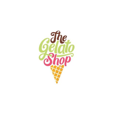 The Gelato Shop by Brett Stiles @bstiles665 - LEARN LOGO DESIGN @learnlogodesign @learnlogodesign - Want to be featured next? Follow us and tag #logoinspirations in your post Polar Ice Cream, Ice Cream Font, Resturant Logo, Ice Cream Quotes, Italian Logo, Bubble Waffles, Gelato Bar, Dessert Logo, Ice Cream Logo