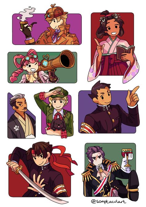 Great Ace Attorney Chronicles, Ace Attorney Chronicles, Great Ace Attorney, Cute I Love You, Phoenix Wright, Ace Attorney, Character Names, Art Blog, Detective