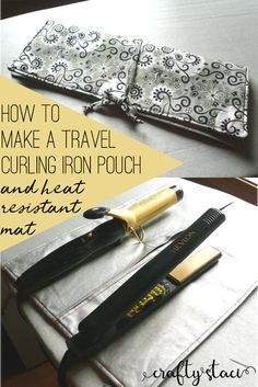 How to make a travel Travel Curling Iron, Pochette Diy, Tote Bag Pattern Free, Free Tote, Beginner Sewing Projects Easy, Leftover Fabric, Sewing Projects For Beginners, Sewing Skills, Easy Sewing Projects